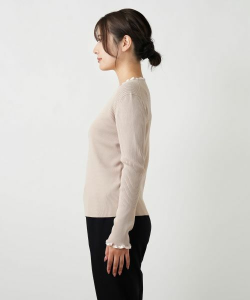 Leilian / レリアン ニット・セーター | フリル編地切替ニット | 詳細11