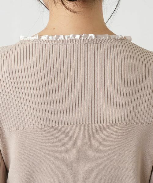 Leilian / レリアン ニット・セーター | フリル編地切替ニット | 詳細14