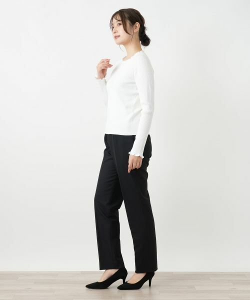 Leilian / レリアン ニット・セーター | フリル編地切替ニット | 詳細2