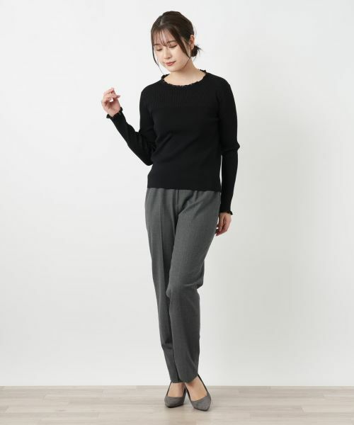 Leilian / レリアン ニット・セーター | フリル編地切替ニット | 詳細4