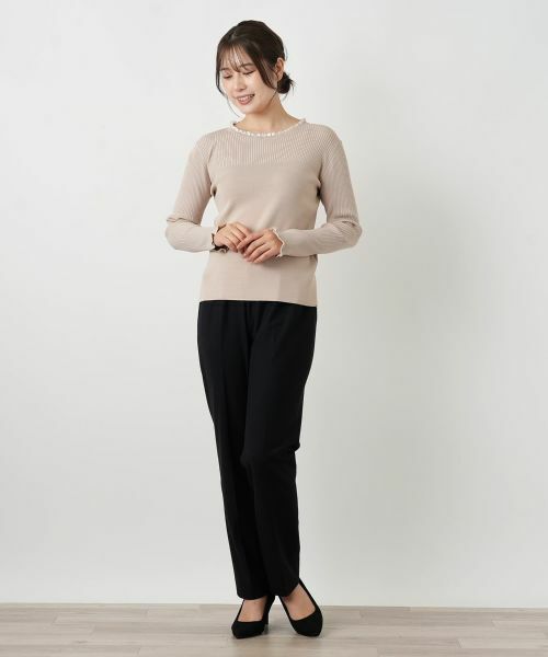 Leilian / レリアン ニット・セーター | フリル編地切替ニット | 詳細7