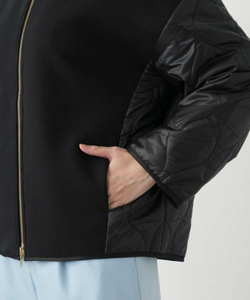 Leilian / レリアン その他アウター | 異素材切替キルティングブルゾン | 詳細10