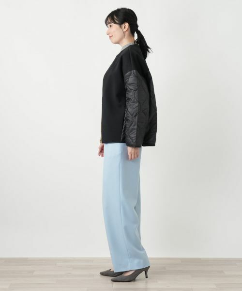 Leilian / レリアン その他アウター | 異素材切替キルティングブルゾン | 詳細2