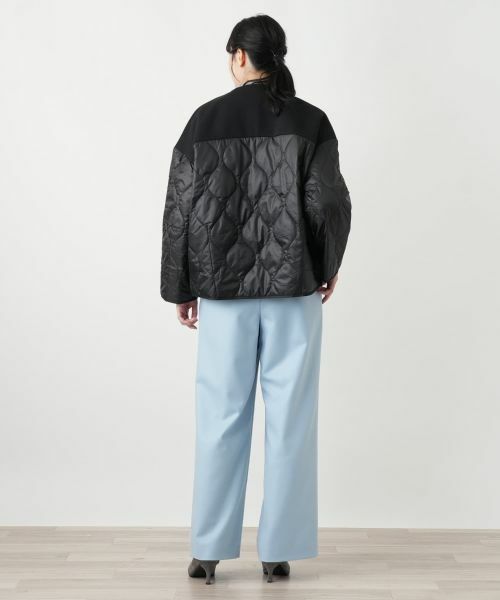 Leilian / レリアン その他アウター | 異素材切替キルティングブルゾン | 詳細3