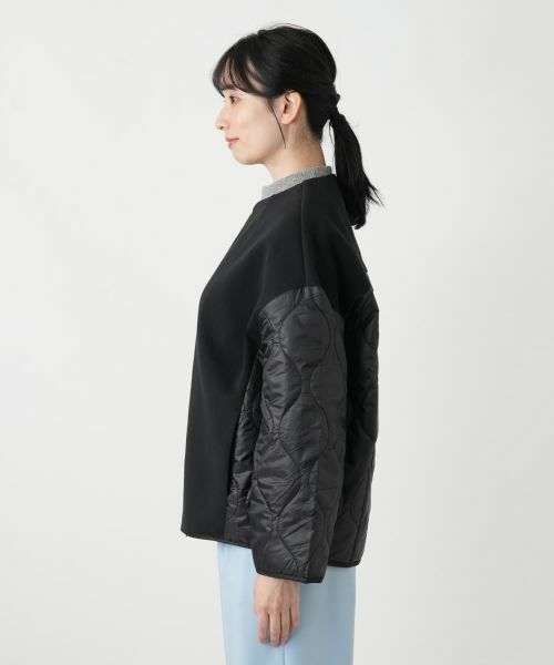 Leilian / レリアン その他アウター | 異素材切替キルティングブルゾン | 詳細5