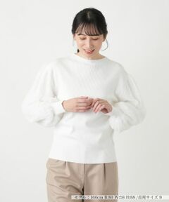 Leilian / レリアン ニット・セーター | スリーブ異素材切替ニット