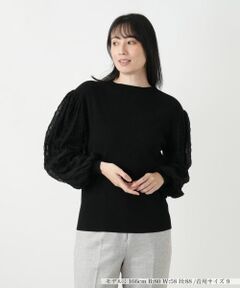 Leilian / レリアン ニット・セーター | スリーブ異素材切替ニット