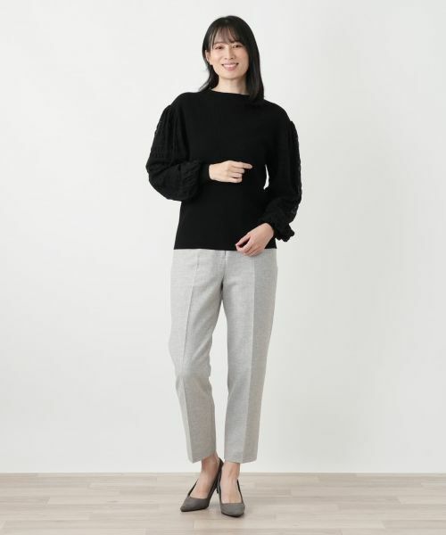 Leilian / レリアン ニット・セーター | スリーブ異素材切替ニット | 詳細1