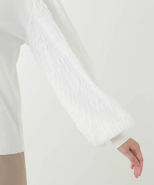 Leilian / レリアン ニット・セーター | スリーブ異素材切替ニット | 詳細12