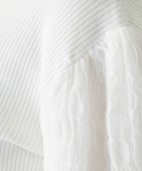 Leilian / レリアン ニット・セーター | スリーブ異素材切替ニット | 詳細14