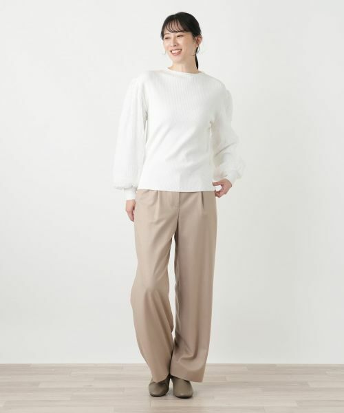 Leilian / レリアン ニット・セーター | スリーブ異素材切替ニット | 詳細4