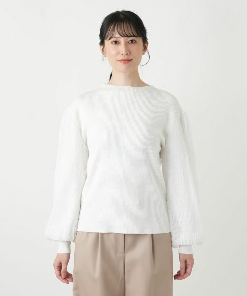 Leilian / レリアン ニット・セーター | スリーブ異素材切替ニット | 詳細7