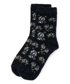 Leilian / レリアン ソックス | フラワー柄ショートソックス