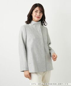 Leilian / レリアン その他アウター | スタンドカラーショートコート【Leilian WHITE LABEL】