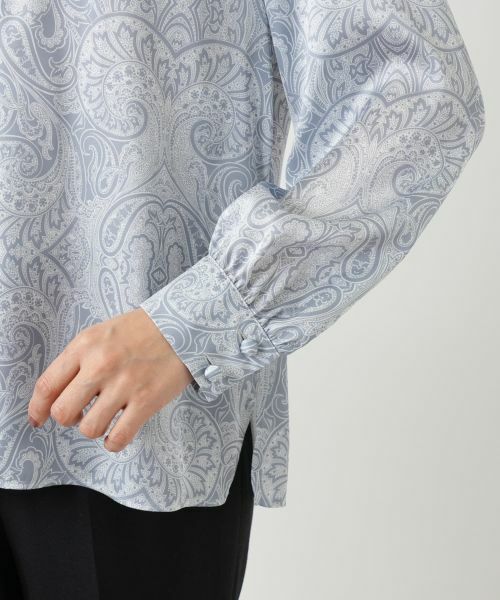 Leilian / レリアン シャツ・ブラウス | ペイズリー柄ギャザーブラウス【Leilian WHITE LABEL】 | 詳細10