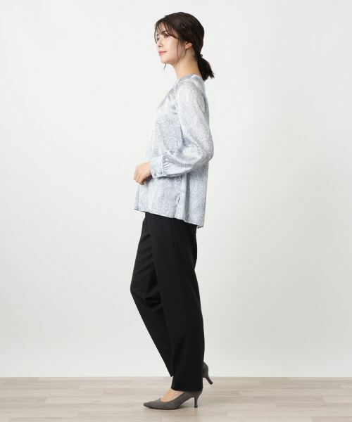 Leilian / レリアン シャツ・ブラウス | ペイズリー柄ギャザーブラウス【Leilian WHITE LABEL】 | 詳細2