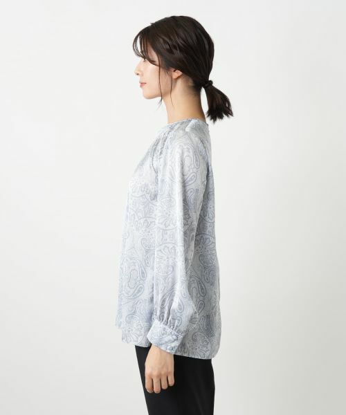 Leilian / レリアン シャツ・ブラウス | ペイズリー柄ギャザーブラウス【Leilian WHITE LABEL】 | 詳細5