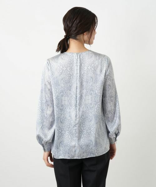 Leilian / レリアン シャツ・ブラウス | ペイズリー柄ギャザーブラウス【Leilian WHITE LABEL】 | 詳細6