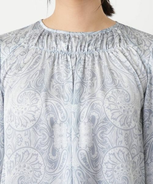 Leilian / レリアン シャツ・ブラウス | ペイズリー柄ギャザーブラウス【Leilian WHITE LABEL】 | 詳細7