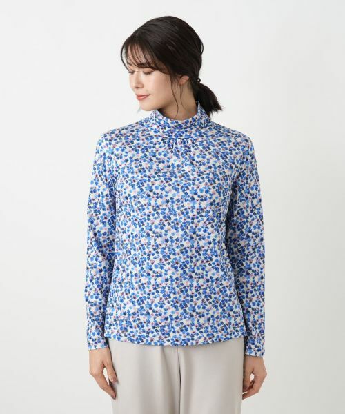 Leilian / レリアン カットソー | 小花柄ハイネックカットソー | 詳細4