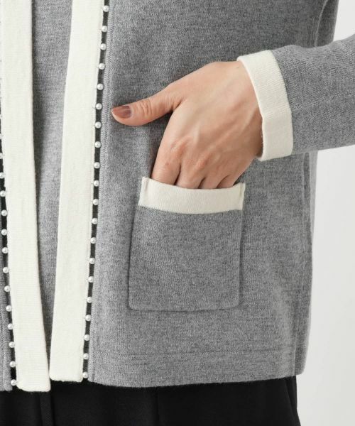 Leilian / レリアン カーディガン・ボレロ | ビジューバイカラーカーディガン【Leilian WHITE LABEL】 | 詳細10