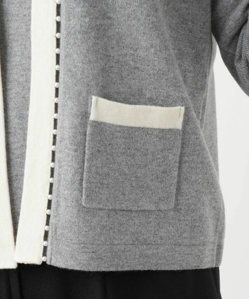 Leilian / レリアン カーディガン・ボレロ | ビジューバイカラーカーディガン【Leilian WHITE LABEL】 | 詳細12