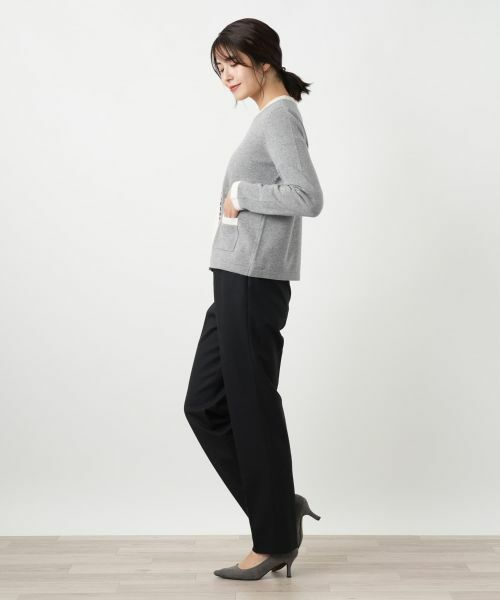 Leilian / レリアン カーディガン・ボレロ | ビジューバイカラーカーディガン【Leilian WHITE LABEL】 | 詳細2