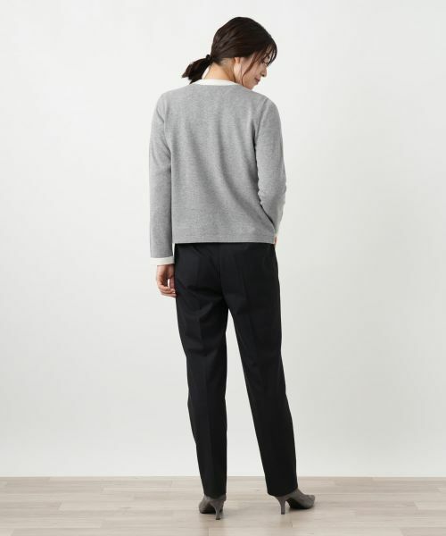 Leilian / レリアン カーディガン・ボレロ | ビジューバイカラーカーディガン【Leilian WHITE LABEL】 | 詳細3