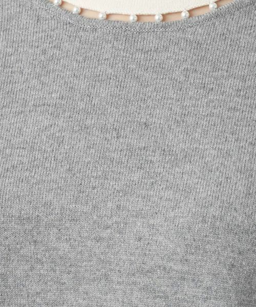 Leilian / レリアン ニット・セーター | ビジューネックバイカラーニット【Leilian WHITE LABEL】 | 詳細11