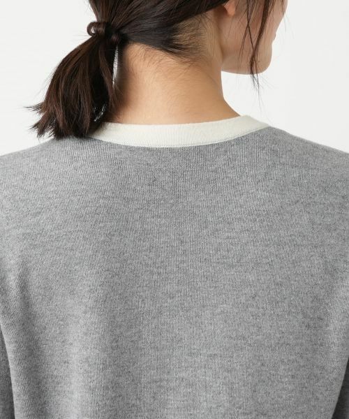 Leilian / レリアン ニット・セーター | ビジューネックバイカラーニット【Leilian WHITE LABEL】 | 詳細8