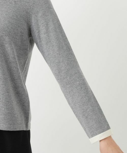 Leilian / レリアン ニット・セーター | ビジューネックバイカラーニット【Leilian WHITE LABEL】 | 詳細9