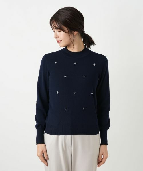 Leilian / レリアン ニット・セーター | ビジューモックネックニット | 詳細4