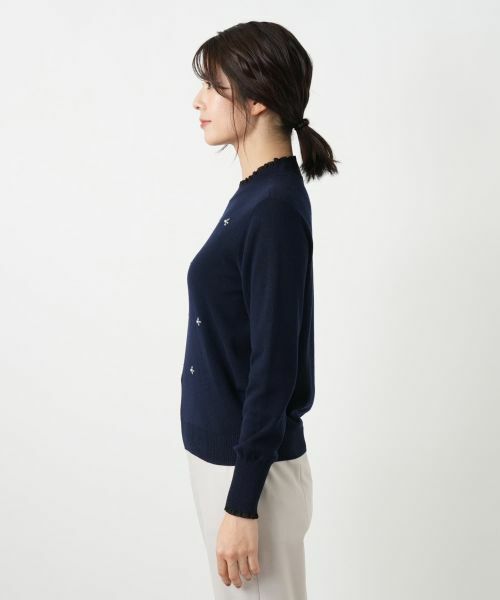 Leilian / レリアン ニット・セーター | ビジューモックネックニット | 詳細5