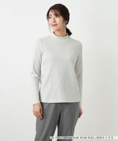 Leilian / レリアン カットソー | ラメハイネックニット