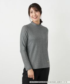 Leilian / レリアン カットソー | ラメハイネックニット