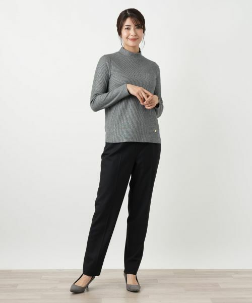 Leilian / レリアン カットソー | ラメハイネックニット | 詳細1