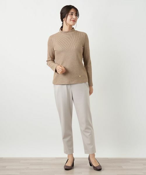 Leilian / レリアン カットソー | ラメハイネックニット | 詳細7