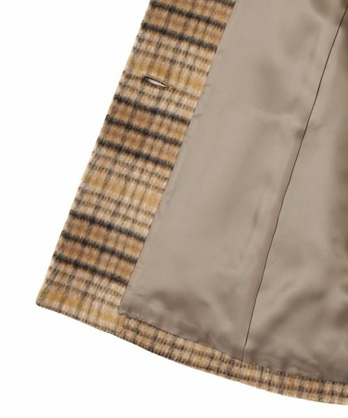 Leilian / レリアン その他アウター | チェックスタンドカラーコート【Leilian WHITE LABEL】 | 詳細3