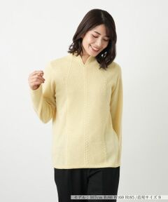 Leilian / レリアン ニット・セーター | スリットハイネックニット【Leilian WHITE LABEL】