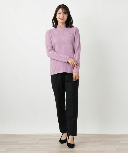 Leilian / レリアン ニット・セーター | スリットハイネックニット【Leilian WHITE LABEL】 | 詳細1