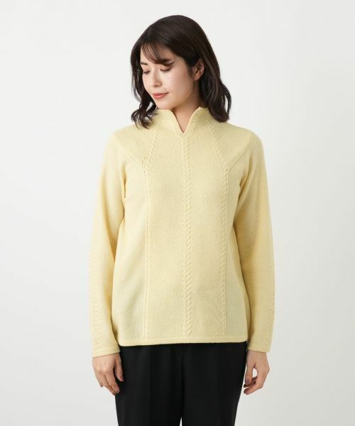 Leilian / レリアン ニット・セーター | スリットハイネックニット【Leilian WHITE LABEL】 | 詳細10