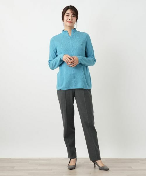 Leilian / レリアン ニット・セーター | スリットハイネックニット【Leilian WHITE LABEL】 | 詳細4