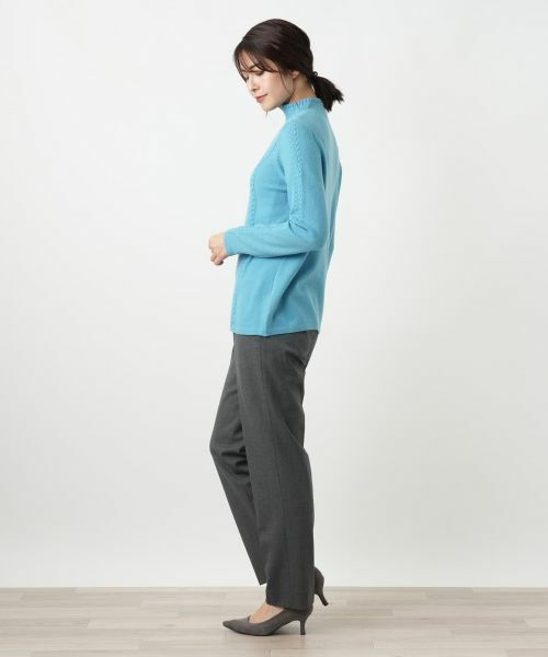 Leilian / レリアン ニット・セーター | スリットハイネックニット【Leilian WHITE LABEL】 | 詳細5