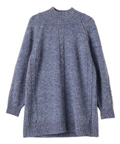 Leilian / レリアン ニット・セーター | カシミヤ混ネップニットチュニック【Leilian WHITE LABEL】【BIAGIOLI】