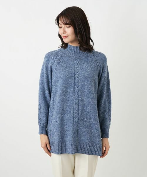 Leilian / レリアン ニット・セーター | カシミヤ混ネップニットチュニック【Leilian WHITE LABEL】【BIAGIOLI】 | 詳細7