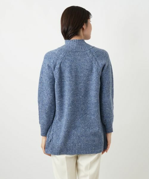 Leilian / レリアン ニット・セーター | カシミヤ混ネップニットチュニック【Leilian WHITE LABEL】【BIAGIOLI】 | 詳細9