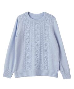 Leilian / レリアン ニット・セーター | カシミヤケーブル編みニット【Leilian WHITE LABEL】