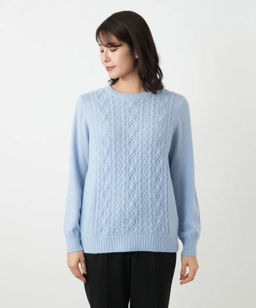 Leilian / レリアン ニット・セーター | カシミヤケーブル編みニット【Leilian WHITE LABEL】 | 詳細10