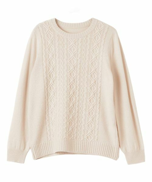 Leilian / レリアン ニット・セーター | カシミヤケーブル編みニット【Leilian WHITE LABEL】 | 詳細18