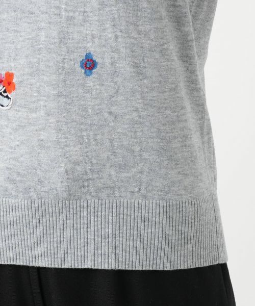 Leilian / レリアン ニット・セーター | 刺繍クルーネックニット【Leilian WHITE LABEL】 | 詳細13